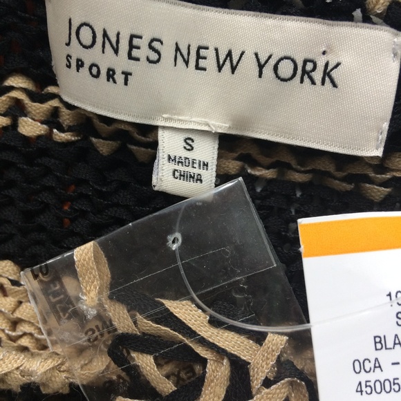 Jones New York Women's Sweater S black tan NEW - Picture 6 of 7